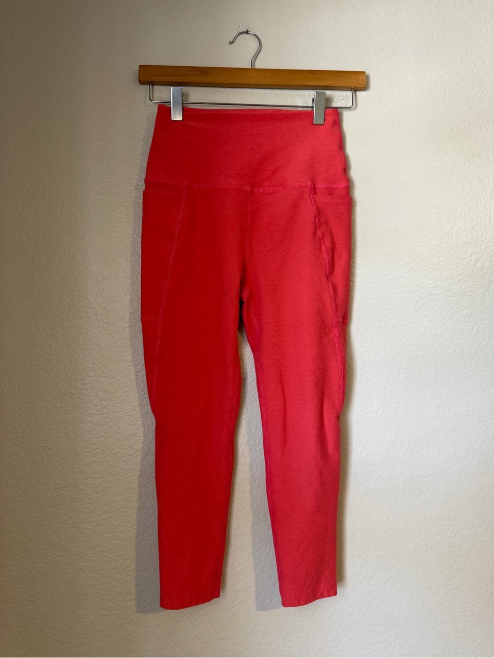 Beyond Yoga Spacedye Out of Pocket High Waisted Leggings Coral Pink, Medium